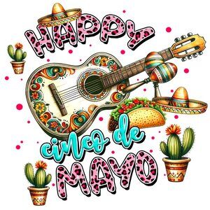 FULL COLOR WOODEN ENGRAVING SOUVENIRS CINCO DE MAYO COD/ALOVA392